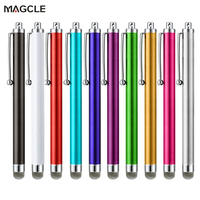 1pc metalowy długopis siatki z włókna pojemnościowy długopisy rysik do ekranu dotykowego długopis dla iPhone do Samsung Smart tablet z funkcją telefonu PC 1
